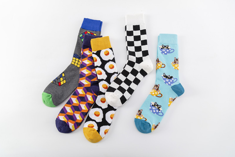 A Pair Quantity A Pair Cute Men's Animal Color Block Cotton (more Than 50%) Ankle Socks