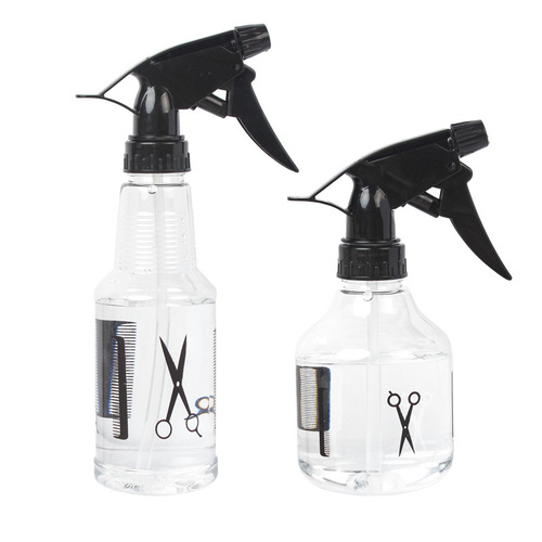 Hairdressing water spray bottle, spray bottle, transparent makeup push-type barber shop 250ml scissor watering bottle