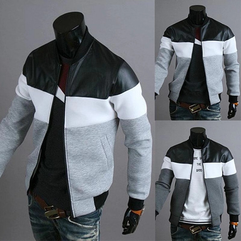 tumn Winter Men S Jacket Casual Fashion Splicing Design Baseball_voghion.com
