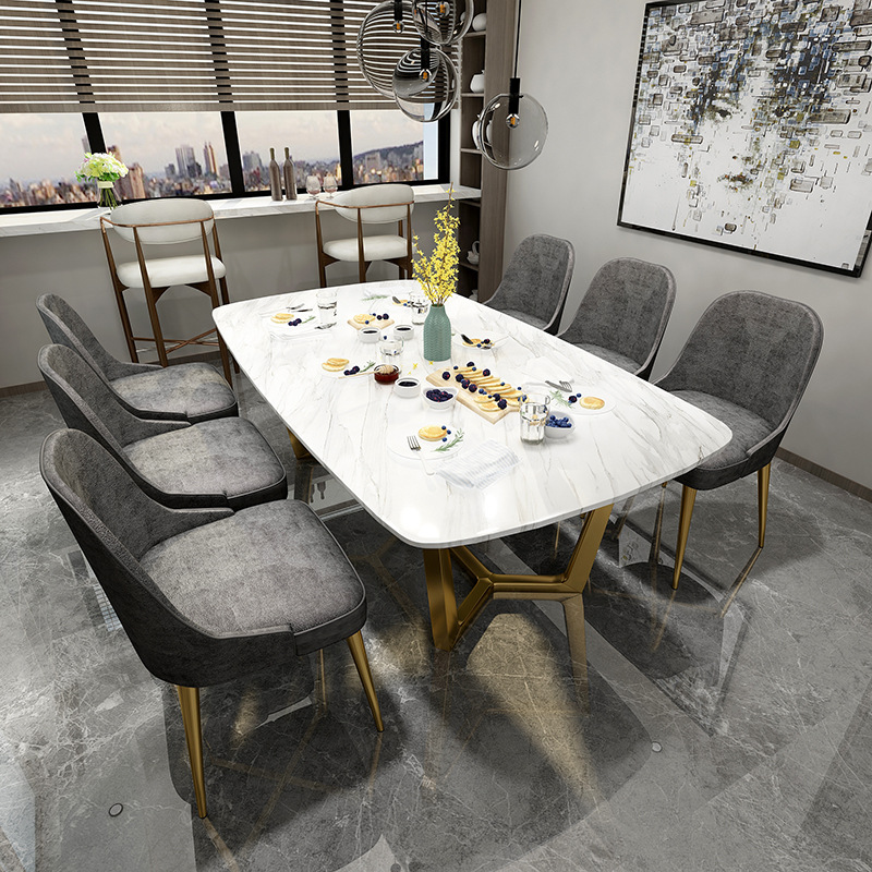 Northern European Dairy Table Household Small apartment rock board table chair combination modern minimalist table table