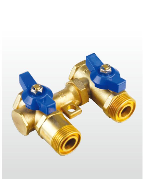 埃美柯2543黄铜双路四通阀A型 DN15---DN25