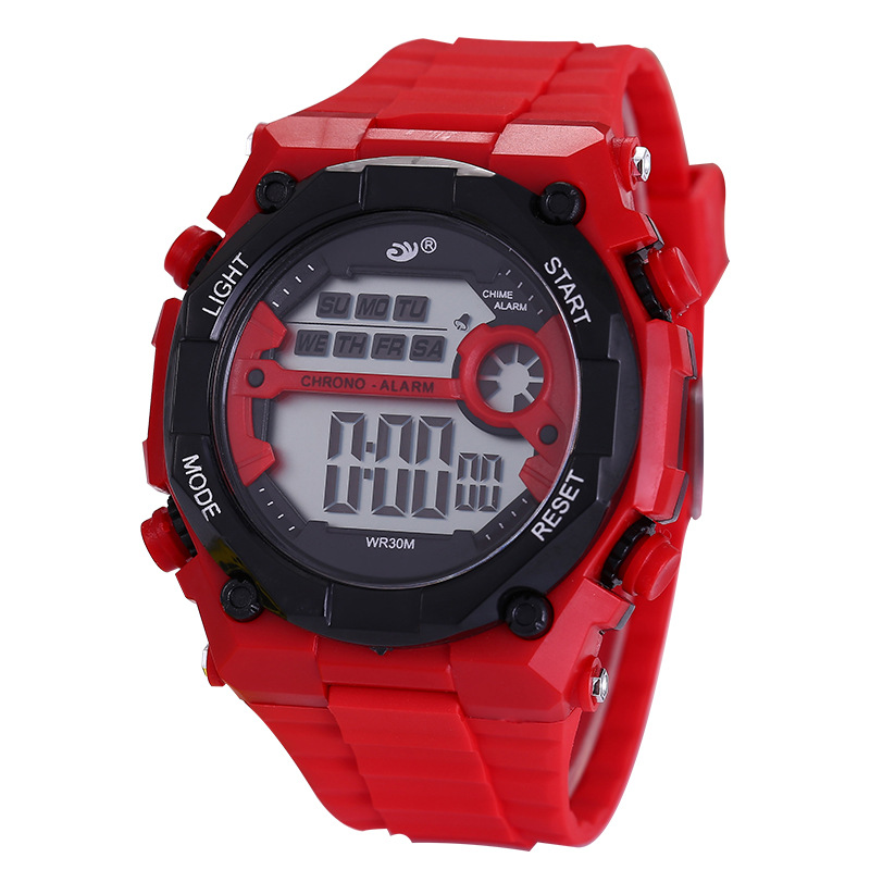 Watch Female Students Korean Simple Trend Waterproof Sports Multifunctional Led Electronic Watch display picture 1