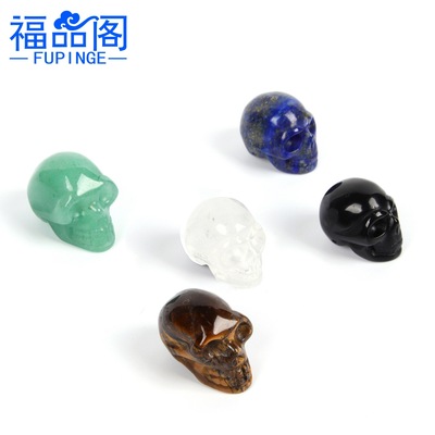 natural Crystal Skull Decoration crystal carving Skull three-dimensional Ornaments Foreign trade Exit gemstone handicraft