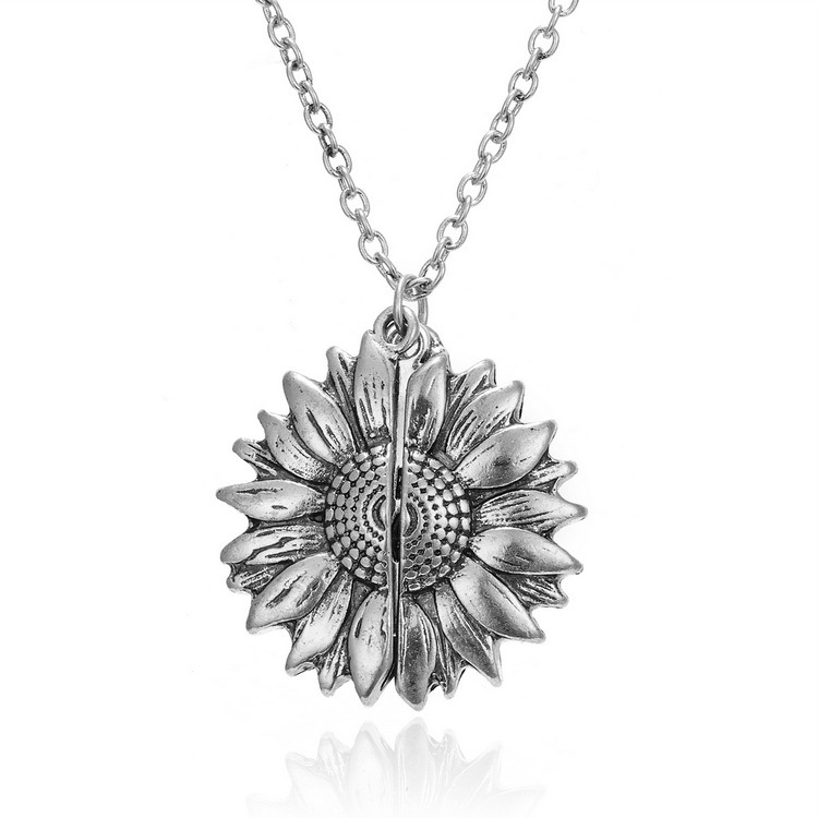 Fashion Sunflower Alloy Plating Flower Metal Necklace display picture 5