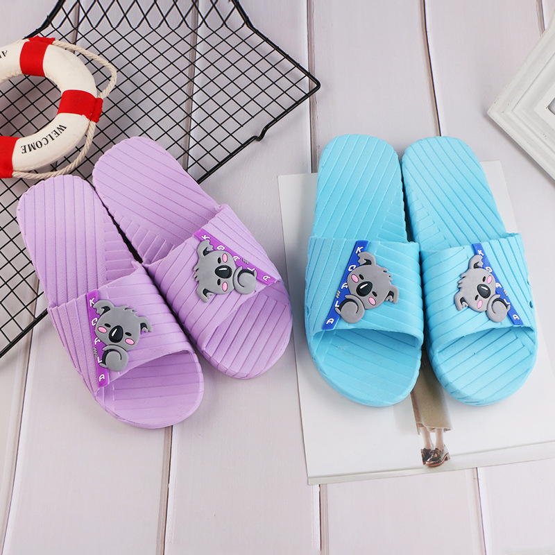 卡通条纹居家拖鞋防滑加厚浴室拖鞋情侣室内拖鞋软底凉拖厂家直销|ms
