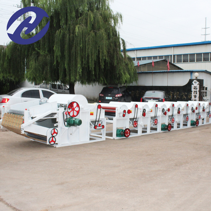 供应 环保纺织设备纤维开松生产线设备 无纺布废旧纤维回收生产线