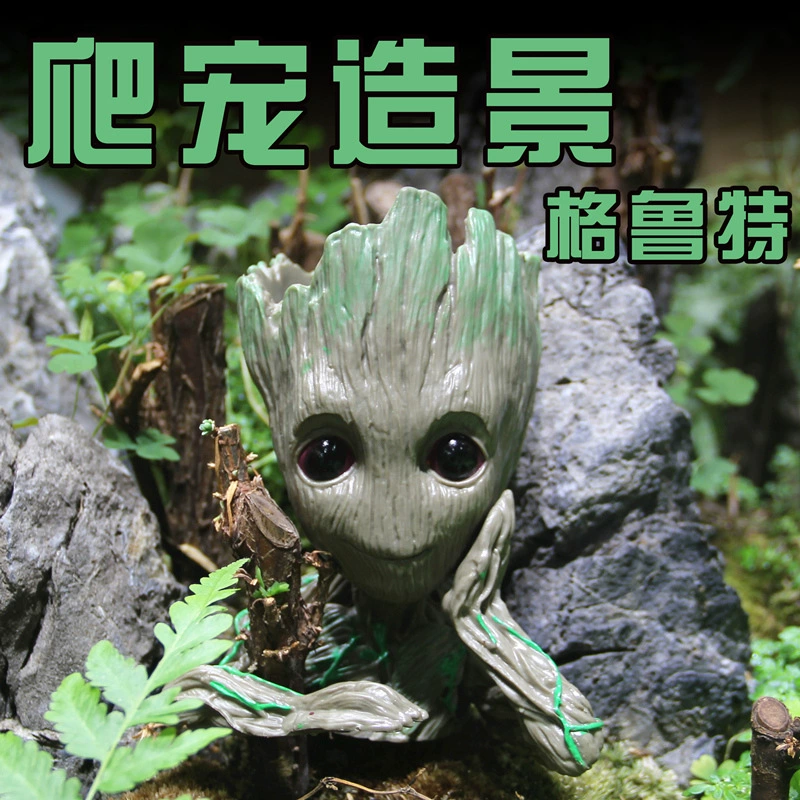 Человек Грут Альпинистская Платформа Загорает Назад Дерево Жилой Лес Дождевой Пейзаж Избегая отверстия для дерева Восхождение Домашнее Животное Пустыня Альпинистская Коробка Украшение Дерево Человек