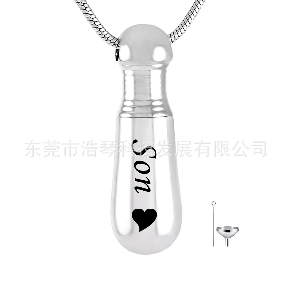 Европейские и американские популярные ювелирные изделия Персонализированные Простой флакон духов кулон памятные родственники пепла шкатулка кулон ожерелье