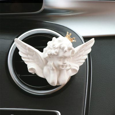 Automotive interior accessories, creative air conditioning vent, clip aromatherapy crown, angel wings, rose perfume, light fragrance, lasting.