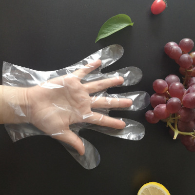 廠家直銷壹次性pe手套 透明廚房洗碗小龍蝦塑料薄膜手套批發100只