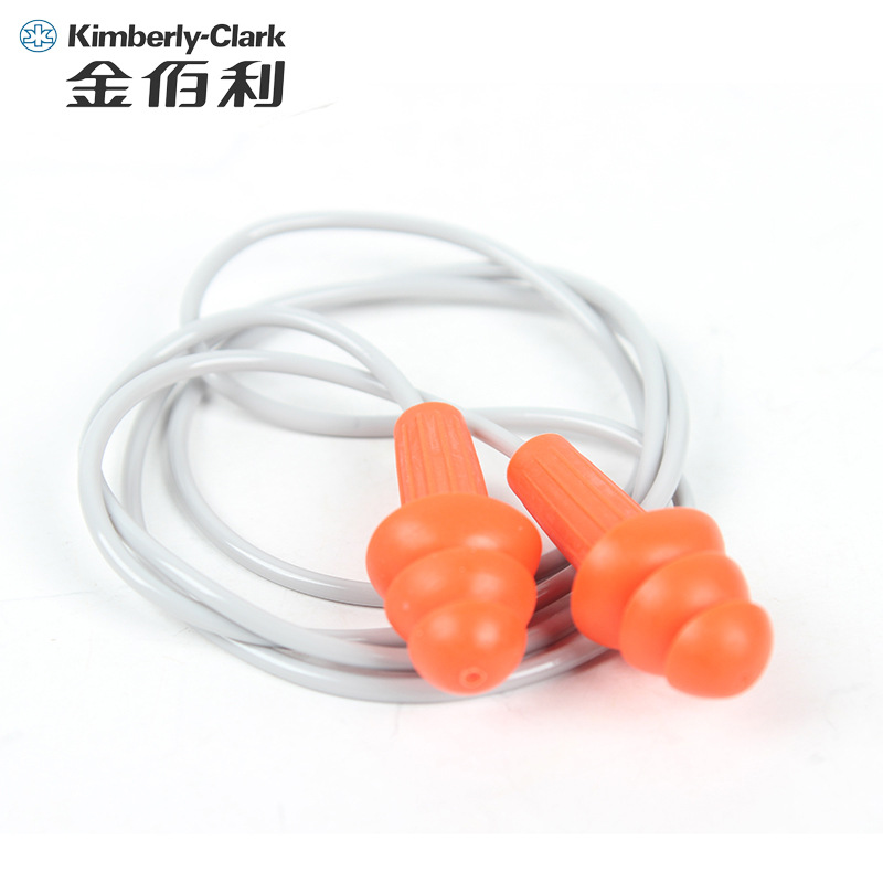 金佰利H20防噪音耳塞 可重复使用圣诞树型 带线游泳睡眠旅行 隔音