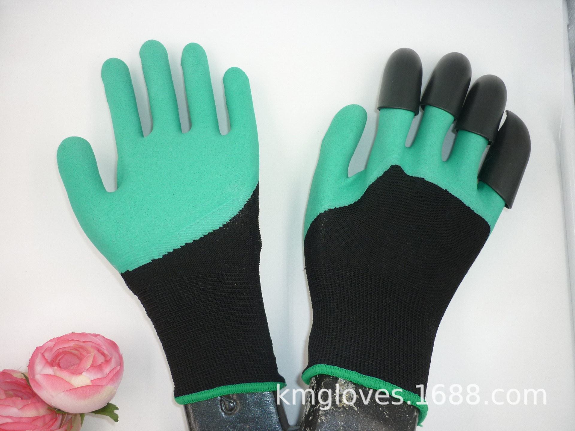 工厂直销鹰爪塑料壳花园挖土手套户外园林种花抓土4爪8爪绿防护