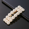 Hairgrip with bow from pearl, Korean style, simple and elegant design