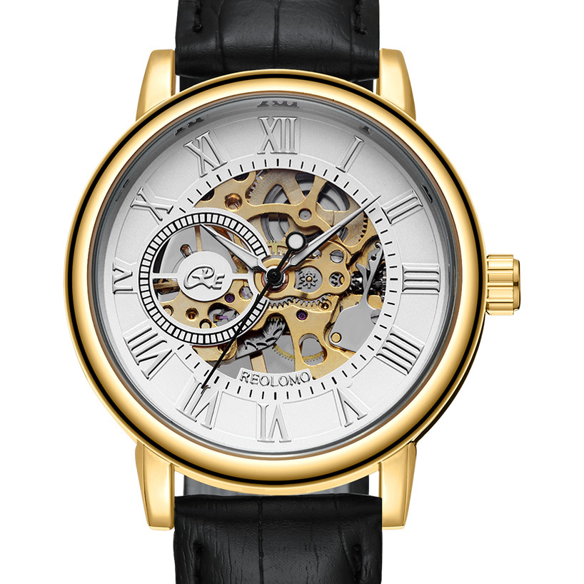 Ancient Camel Popular Watch Fashion Hot Selling Belt Men's Hollow Through Bottom Manual Mechanical Watch Men's Watch Gold Watch Wholesale