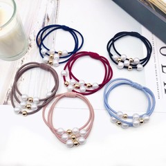 廠家批發森系頭飾時尚三合一九珠頭繩扎頭髮發圈橡皮筋發繩髮飾女