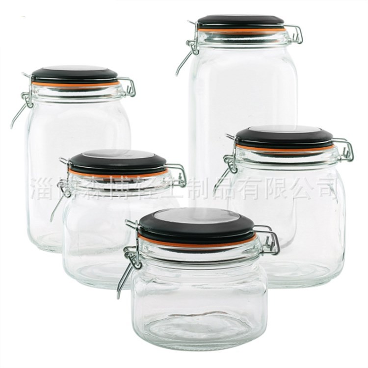 Glass storage system, square milk powder, tea