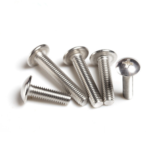 Factory price direct sales 304 stainless steel large flat head machine wire screws TM umbrella head screws cross large flat head screws M3-M6