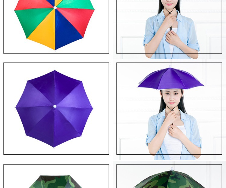 伞帽头戴遮阳钓伞雨伞帽防紫外线防风钓鱼伞冒防晒帽子