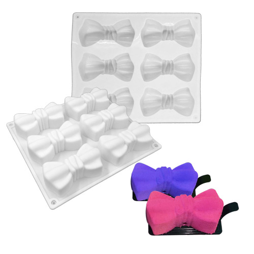 French 6-link bow mousse cake mold diy baking dessert silicone household baking silicone mold
