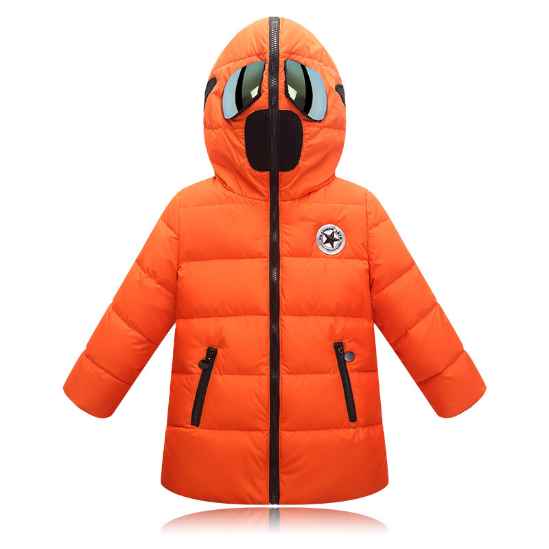 Nuevo abrigo de algodón acolchado para niños de otoño e invierno Gafas Ultraman Abrigo grueso de algodón acolchado para niños y niñas Chaqueta acolchada de algodón para niños