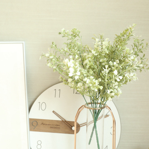 Manufacturer INS style lucky four-leaf clover artificial flower home decoration wedding plant wall bouquet artificial flower MW73776