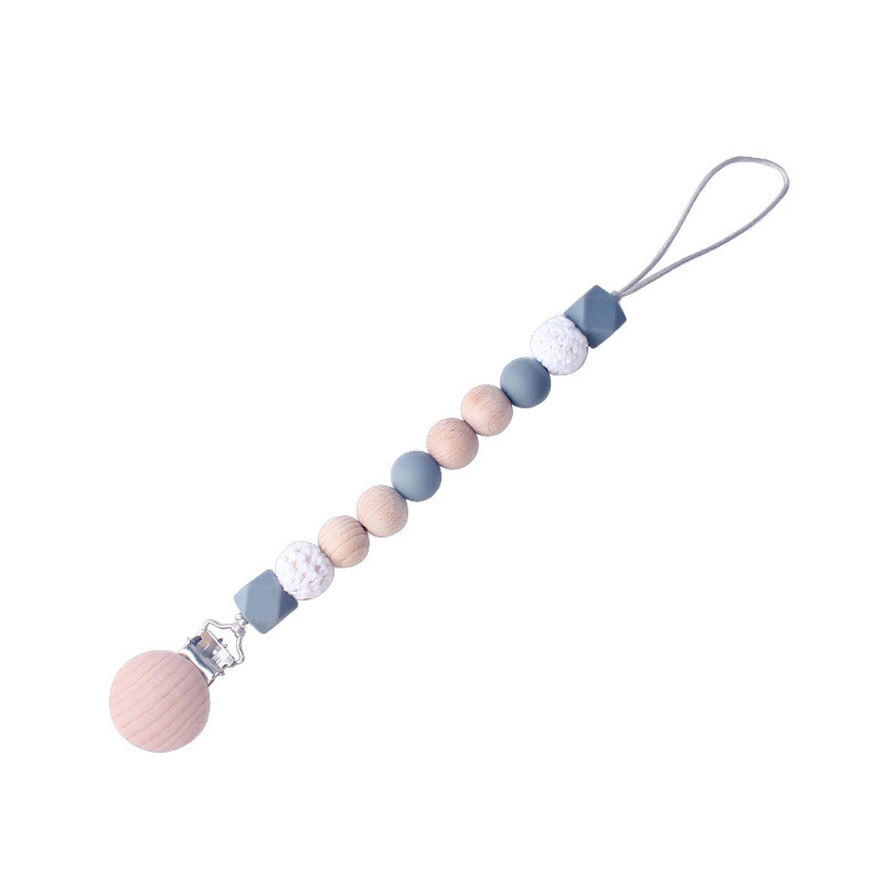 Bebé chupete anti-gota cadena bebé juguete de silicona chupete clip anti-gota banda Chew música anti-perdido cadena Nuevo