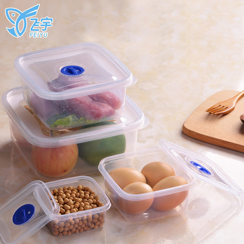 Plastic Food Container suit food square Microwave Oven Fresh keeping Lunch box ventilation Storage Storage Sealed box wholesale