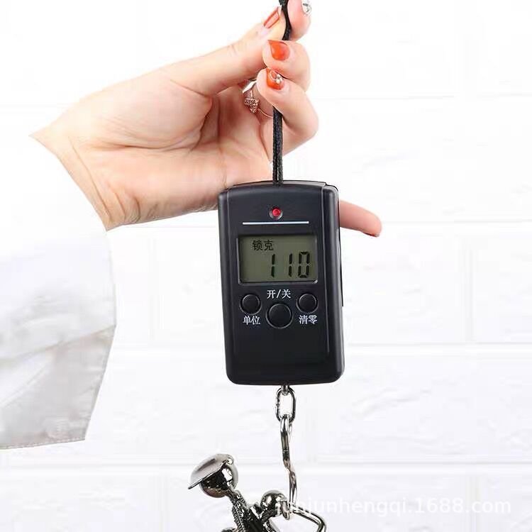 电子行李秤 小方秤40KG挂秤钩秤快递包裹秤买菜秤便携秤口袋秤A01