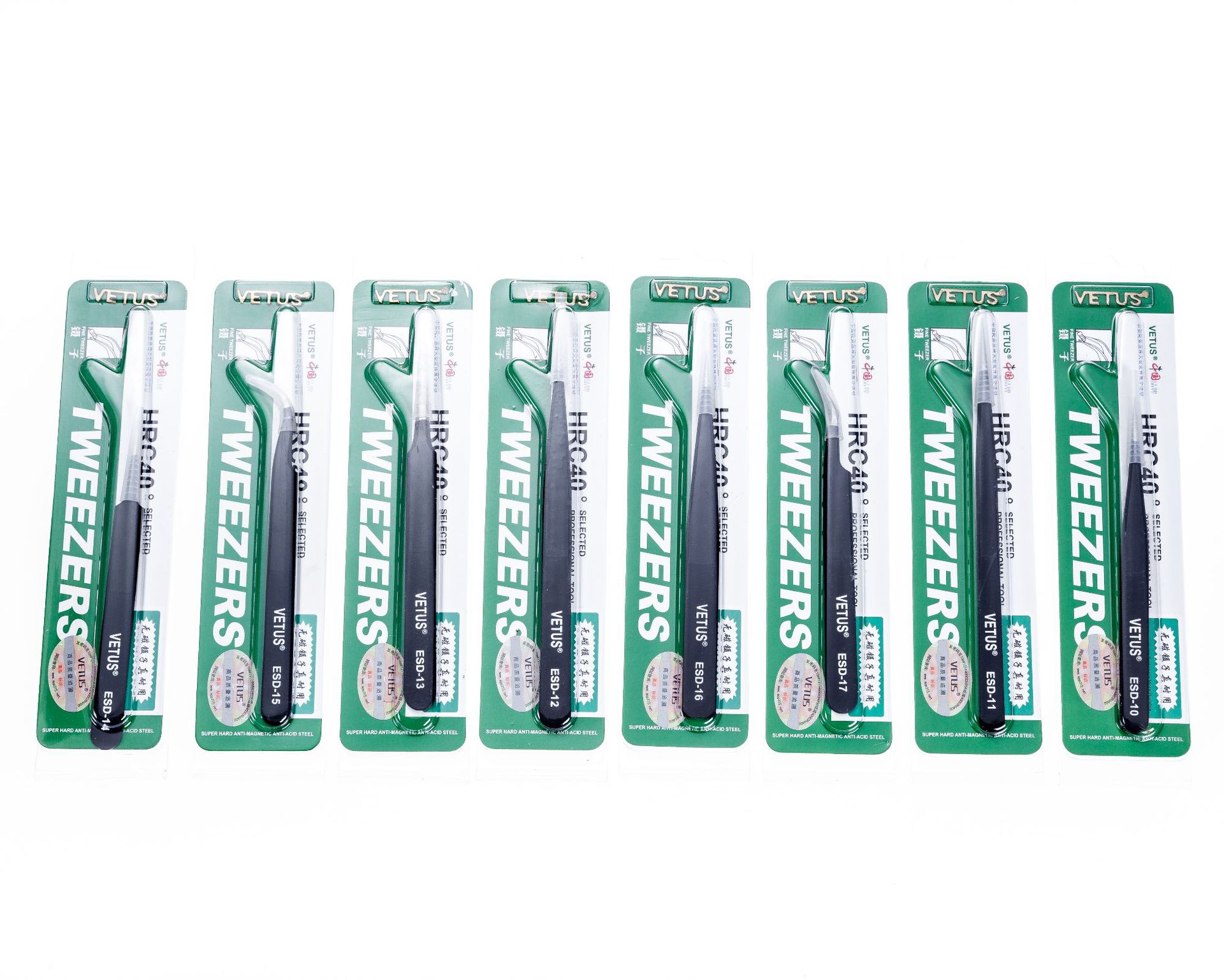 1.5厚VETUS镊子压边精密 不锈钢黑色镊子加硬(尖头)ST-14ESD-阿里巴巴