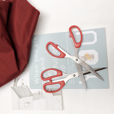 Manufactor Direct selling Stainless steel to work in an office scissors household scissors student manual diy Shear Multifunctional ABS Handle Spot