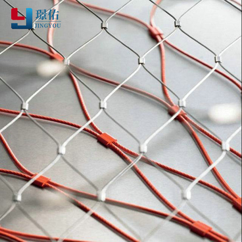 动物园柔性防护不锈钢丝绳网 吊桥防护不锈钢丝卡扣绳网厂家直供