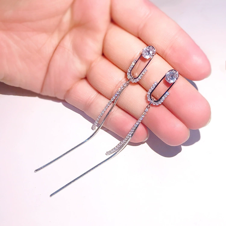 Длинные брендовые серьги с кисточками,silver 925 образец, цветочный, интернет-знаменитость