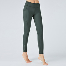 跨境大码胖MM瑜伽健身裤女高弹运动紧身速干跑步长裤薄一件代发