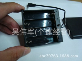 Battery Box Plastic Experimental Supplies Toy Lamp Accessories Power Box Power Connection Cable 4 Aa Batteries
