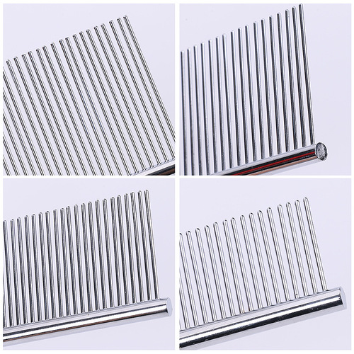 Pet comb, grooming comb for dogs, electroplated stainless steel comb, cleaning comb for small and medium-sized dogs, wholesale