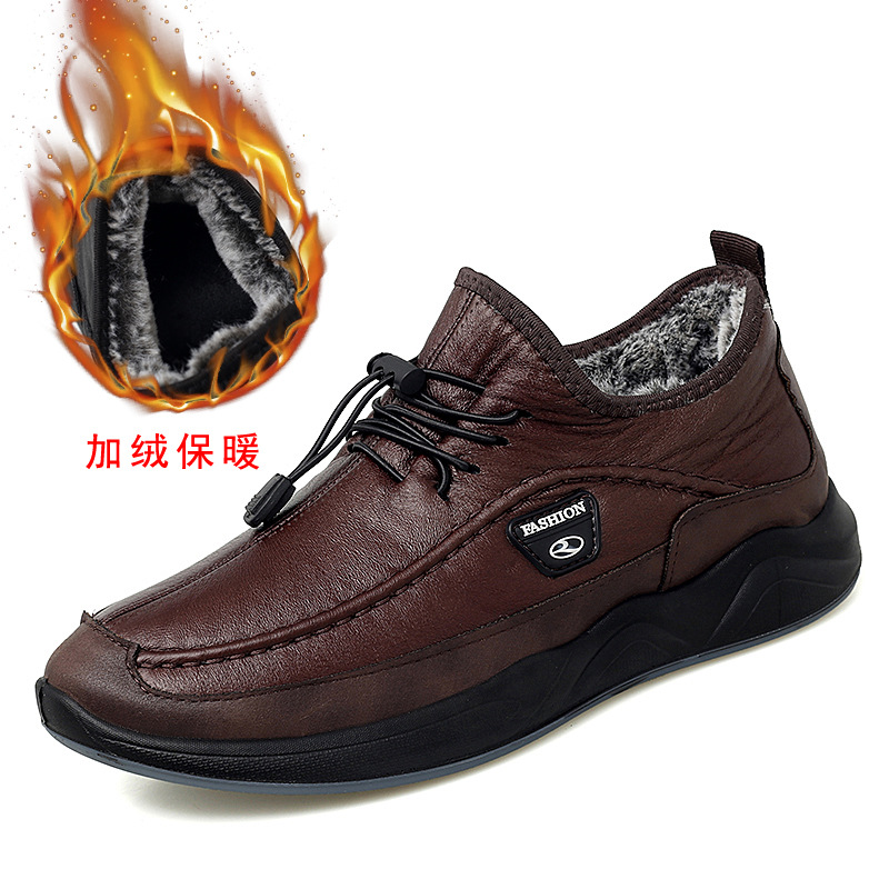 2019 Autumn and winter new pattern man Plush leisure time Cotton-padded shoes S30 fashion Versatile comfortable motion Trendy shoes cook