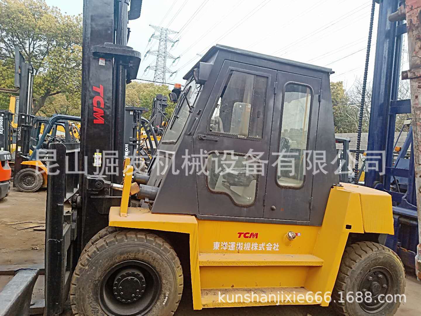 二手TCM7吨叉车小松7吨叉车 带驾驶室