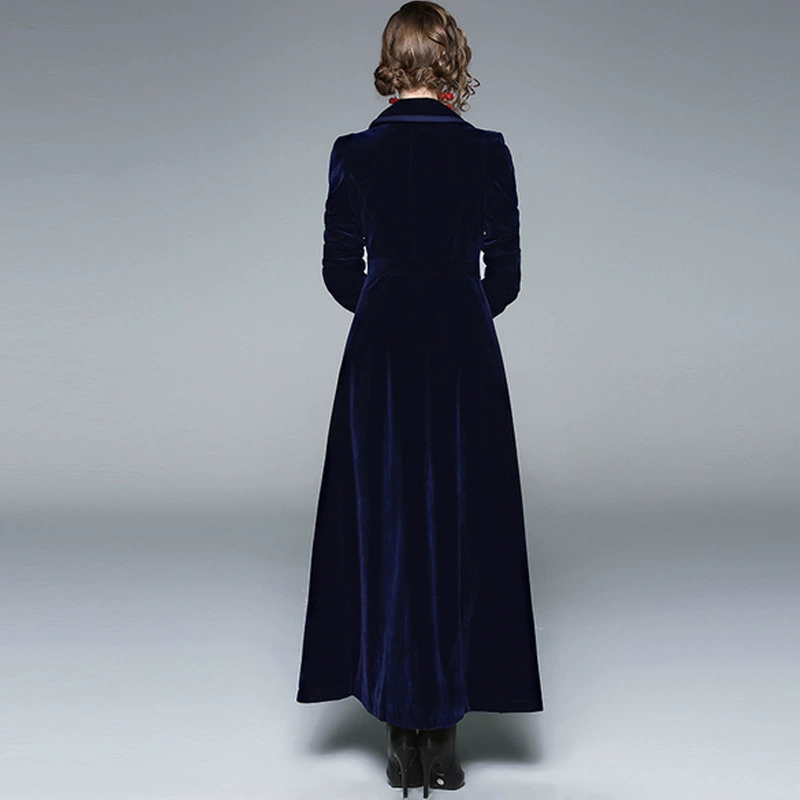 Демисезонное trench coat, костюм, длинные рукава, бархатный длинный корсет, модная куртка, европейский стиль