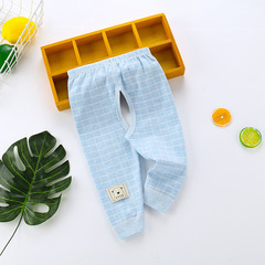 Baby cotton leggings for infants and toddlers, open-bottom base layer pants, colored cotton air conditioning pants and sleep pants, zero toe.