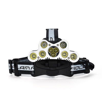 天狼眼跨境爆款 T6充电9LED头灯 7LED强光远射露营USB夜钓头灯|ms