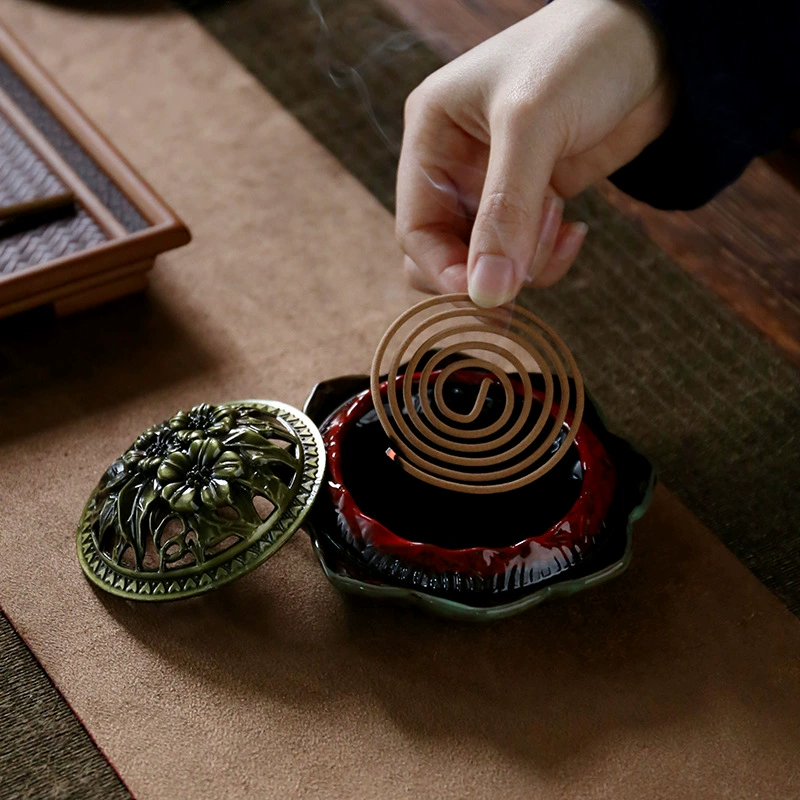 Бытовая керамическая курильница домашняя старинная курильница сандаловое дерево дзен маленькая ароматическая горелка курильница