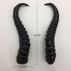 仿真羊角大號小號綿羊角黑白色表演裝飾手工道具 DIY表演發箍髮飾