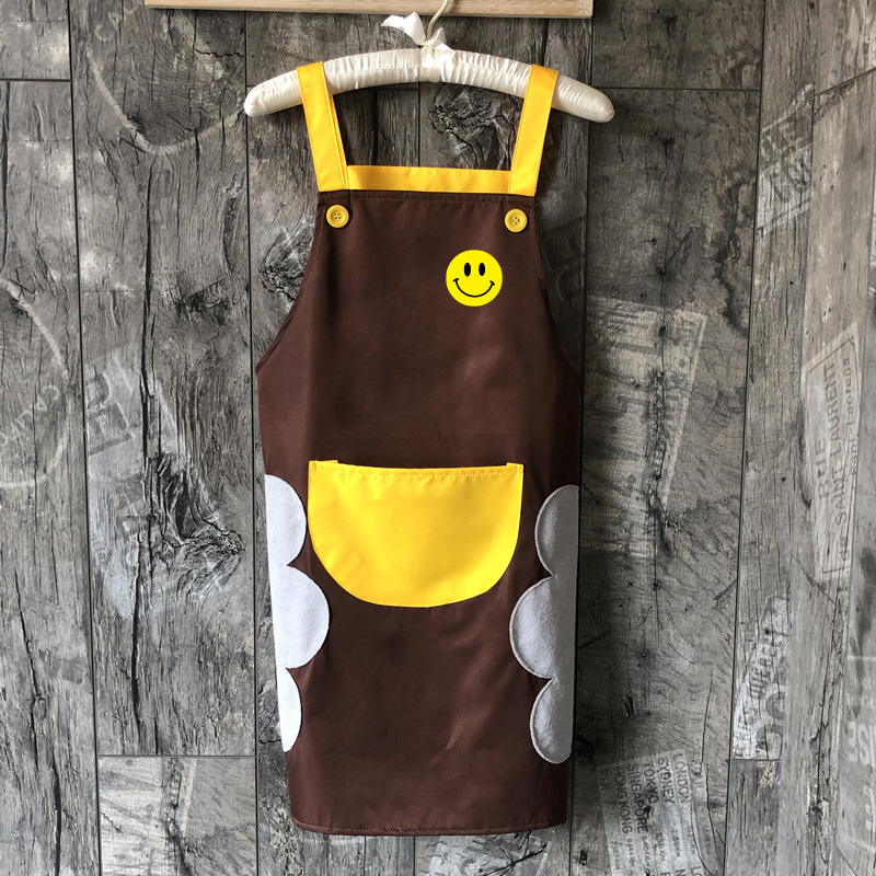 Delantal de mano borrable cocina de estilo coreano hogar lindo cocina creativa antiincrustante a prueba de aceite hombres y mujeres japoneses moda cintura