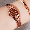 Sapphire bracelet, golden quartz women's watch for leisure, wholesale, mirror effect