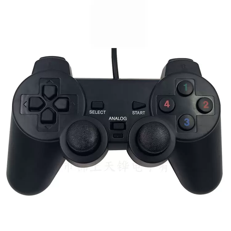 USB游戏手柄 PS2外形手柄 单打振动 208电脑PC游戏手柄源头工厂