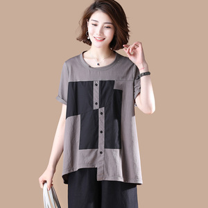 Short Sleeve Loose Top Summer Dress New Commuter Large T-shirt