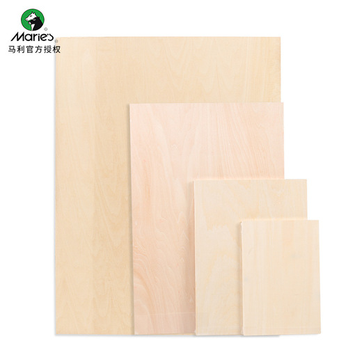 Marley A4 double-sided solid wood blank wood engraving board Z4103 art painting material basswood engraving drawing board