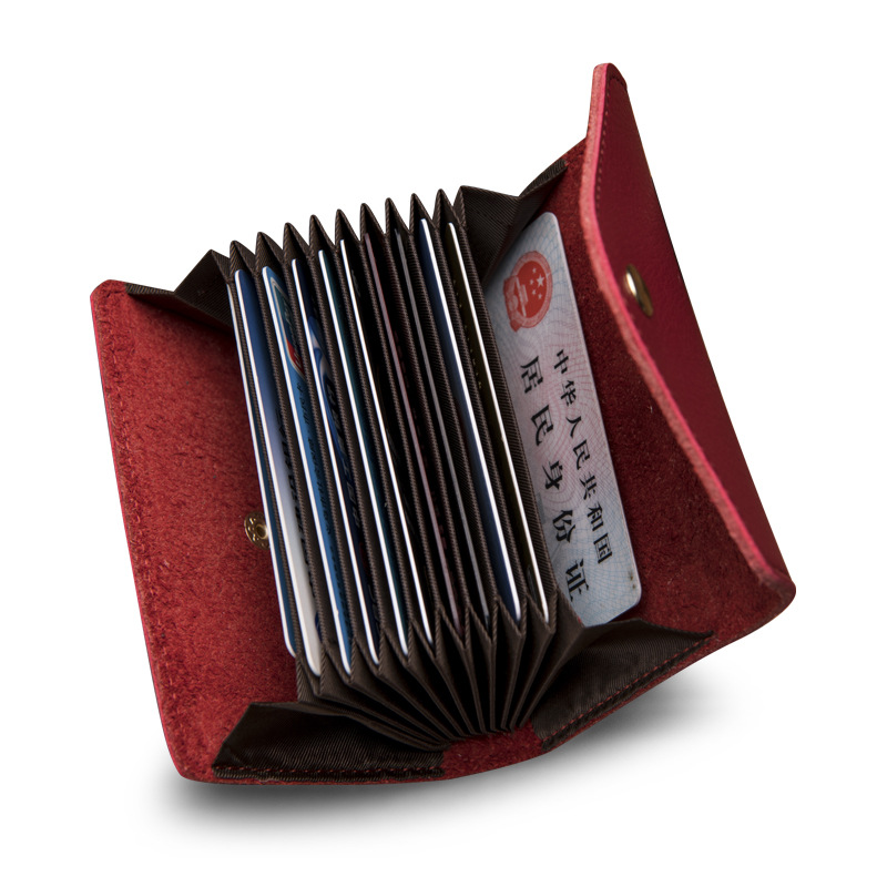 45g Weight Pu Leather Material Solid Color Pattern Unisex Gender Light Grey, Red, Blue, Black Color Korean New Simple Multi-card Position Ultra-thin Purse 9