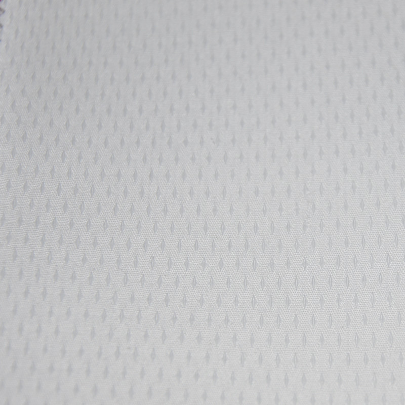 厂家直销 涤棉跆拳道面料 星点纹满天星白色透气c硬挺透气布料