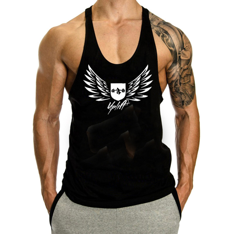 Amazon Sports Workout Casual Printed Quick-Dry Breathable Split Muscle Brother Fashionable Fitness Vest Amazon Sports Workout Casual Printed Quick-Dry Breathable Split Muscle Brother Fashionable Fitness Vest